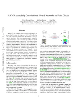 A-CNN: Annularly Convolutional Neural Networks on Point Clouds