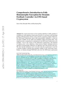 Comprehensive Introduction to Fully Homomorphic Encryption for Dynamic
  Feedback Controller via LWE-based Cryptosystem