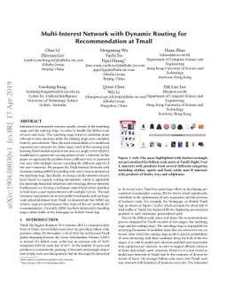 Multi-Interest Network with Dynamic Routing for Recommendation at Tmall