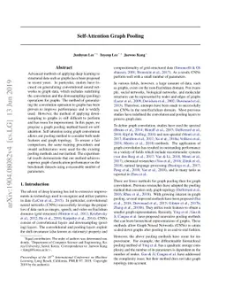 Self-Attention Graph Pooling