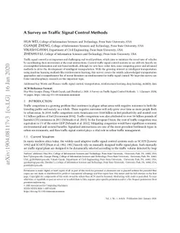 A Survey on Traffic Signal Control Methods