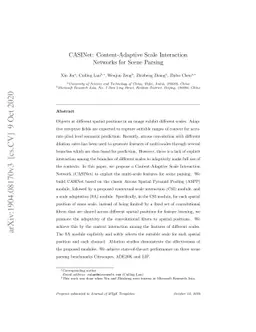 CaseNet: Content-Adaptive Scale Interaction Networks for Scene Parsing