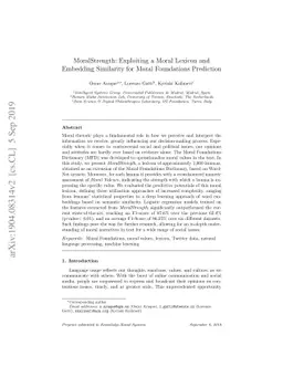 MoralStrength: Exploiting a Moral Lexicon and Embedding Similarity for
  Moral Foundations Prediction