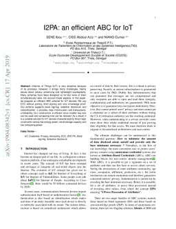 I2PA : An Efficient ABC for IoT