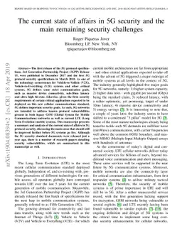 The current state of affairs in 5G security and the main remaining
  security challenges
