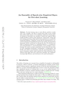 An Ensemble of Epoch-wise Empirical Bayes for Few-shot Learning