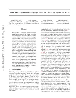 SPONGE: A generalized eigenproblem for clustering signed networks
