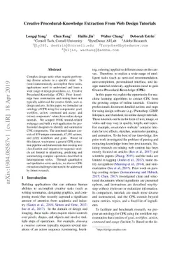 Creative Procedural-Knowledge Extraction From Web Design Tutorials