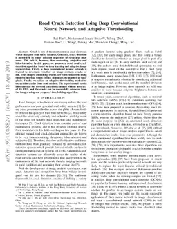 Road Crack Detection Using Deep Convolutional Neural Network and
  Adaptive Thresholding