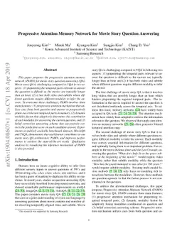 Progressive Attention Memory Network for Movie Story Question Answering