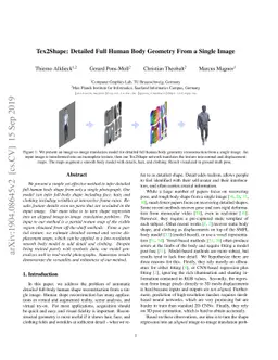 Tex2Shape: Detailed Full Human Body Geometry From a Single Image