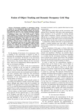 Fusion of Object Tracking and Dynamic Occupancy Grid Map