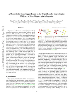 A Theoretically Sound Upper Bound on the Triplet Loss for Improving the
  Efficiency of Deep Distance Metric Learning