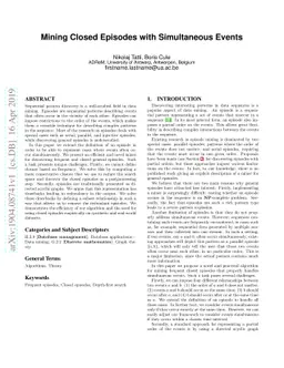 Mining Closed Episodes with Simultaneous Events