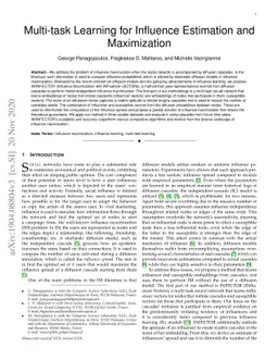 Multi-task Learning for Influence Estimation and Maximization