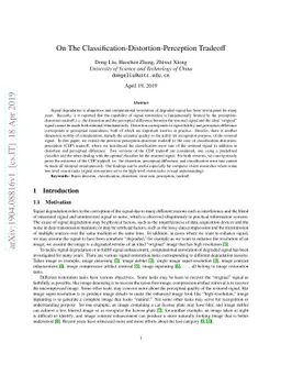 On The Classification-Distortion-Perception Tradeoff