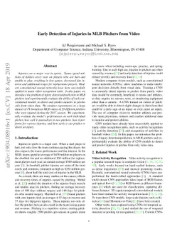 Early Detection of Injuries in MLB Pitchers from Video