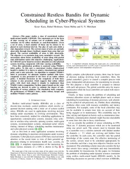 Constrained Restless Bandits for Dynamic Scheduling in Cyber-Physical
  Systems