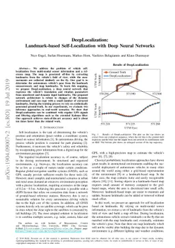 DeepLocalization: Landmark-based Self-Localization with Deep Neural
  Networks