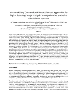 Advanced Deep Convolutional Neural Network Approaches for Digital
  Pathology Image Analysis: a comprehensive evaluation with different use cases