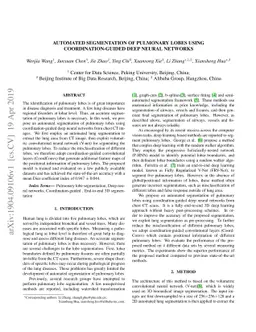 Automated Segmentation of Pulmonary Lobes using Coordination-Guided Deep
  Neural Networks