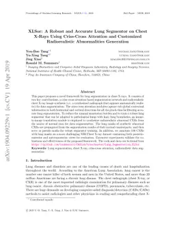 XLSor: A Robust and Accurate Lung Segmentor on Chest X-Rays Using
  Criss-Cross Attention and Customized Radiorealistic Abnormalities Generation