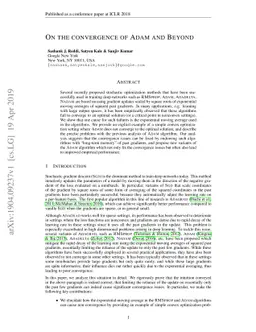 On the Convergence of Adam and Beyond