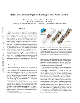 STEP: Spatio-Temporal Progressive Learning for Video Action Detection