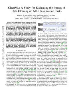 CleanML: A Study for Evaluating the Impact of Data Cleaning on ML
  Classification Tasks