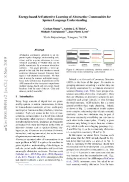 Energy-based Self-attentive Learning of Abstractive Communities for
  Spoken Language Understanding