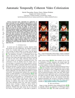 Automatic Temporally Coherent Video Colorization