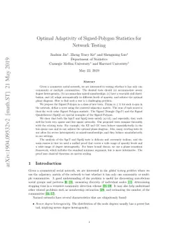 Optimal Adaptivity of Signed-Polygon Statistics for Network Testing