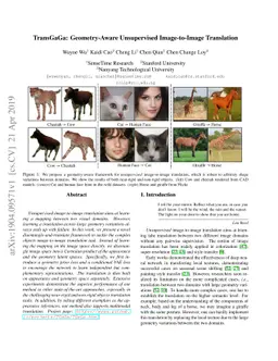 TransGaGa: Geometry-Aware Unsupervised Image-to-Image Translation