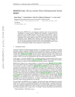 BERTScore: Evaluating Text Generation with BERT