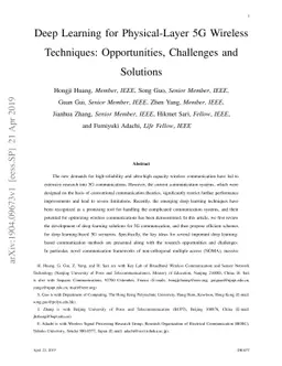 Deep Learning for Physical-Layer 5G Wireless Techniques: Opportunities,
  Challenges and Solutions