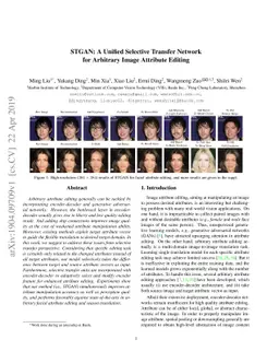 STGAN: A Unified Selective Transfer Network for Arbitrary Image
  Attribute Editing