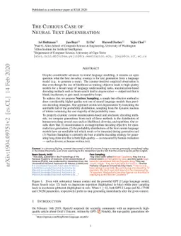 The Curious Case of Neural Text Degeneration