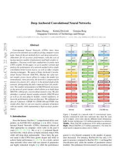 Deep Anchored Convolutional Neural Networks