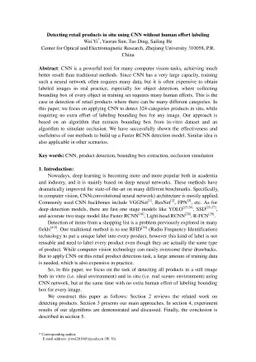 Detecting retail products in situ using CNN without human effort
  labeling