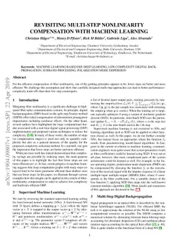 Revisiting Multi-Step Nonlinearity Compensation with Machine Learning