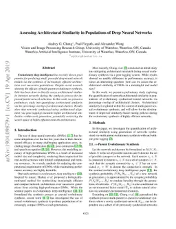 Assessing Architectural Similarity in Populations of Deep Neural
  Networks