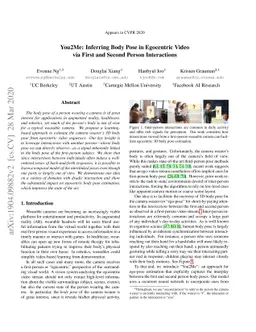 You2Me: Inferring Body Pose in Egocentric Video via First and Second
  Person Interactions