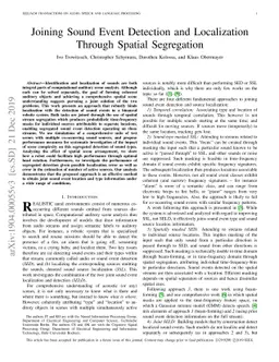 Joining Sound Event Detection and Localization Through Spatial
  Segregation