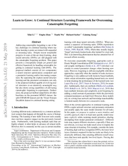 Learn to Grow: A Continual Structure Learning Framework for Overcoming
  Catastrophic Forgetting