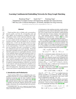 Learning Combinatorial Embedding Networks for Deep Graph Matching