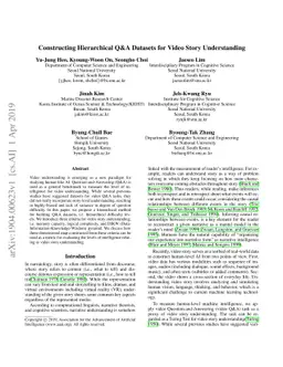 Constructing Hierarchical Q&A Datasets for Video Story Understanding