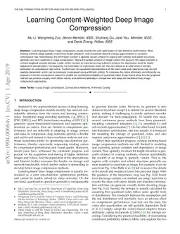 Learning Content-Weighted Deep Image Compression