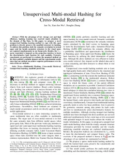 Unsupervised Multi-modal Hashing for Cross-modal retrieval
