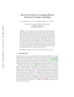 Boosted Attention: Leveraging Human Attention for Image Captioning
