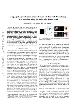 Deep, spatially coherent Inverse Sensor Models with Uncertainty
  Incorporation using the evidential Framework